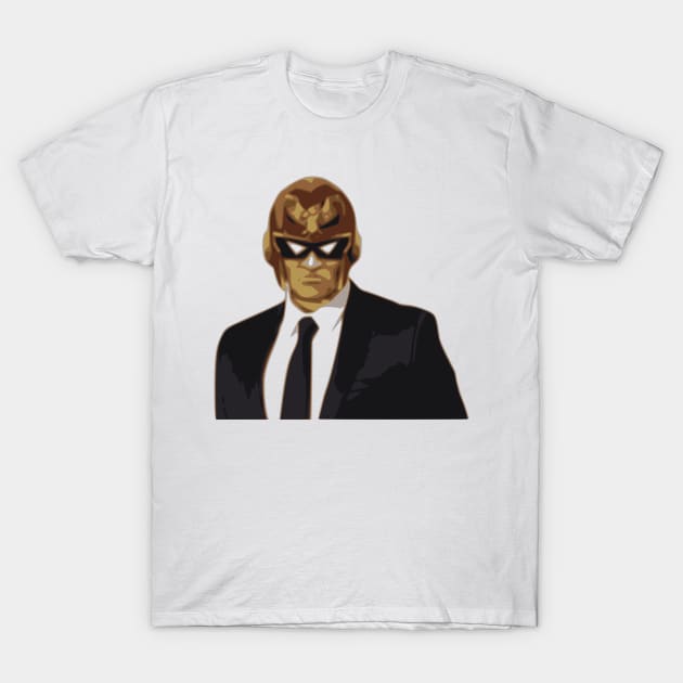 Captain Falcon in Formal Attire T-Shirt by cangurojoe